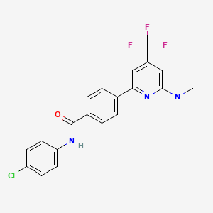molecular formula C21H17ClF3N3O B1401807 N-(4-Chloro-phenyl)-4-(6-dimethylamino-4-trifluoromethyl-pyridin-2-yl)-benzamide CAS No. 1311278-88-2