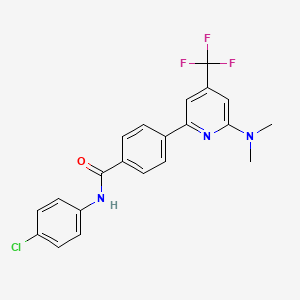 N-(4-Chloro-phenyl)-4-(6-dimethylamino-4-trifluoromethyl-pyridin-2-yl)-benzamide