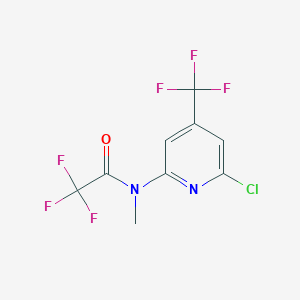 molecular formula C9H5ClF6N2O B1401810 N-(6-Chloro-4-(trifluoromethyl)pyridin-2-yl)-2,2,2-trifluoro-N-methylacetamide CAS No. 1311279-62-5