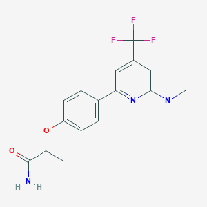 2-[4-(6-Dimethylamino-4-trifluoromethyl-pyridin-2-yl)-phenoxy]-propionamide