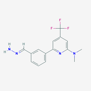 [6-(3-Hydrazonomethyl-phenyl)-4-trifluoromethyl-pyridin-2-yl]-dimethyl-amine