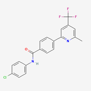 N-(4-Chloro-phenyl)-4-(6-methyl-4-trifluoromethyl-pyridin-2-yl)-benzamide