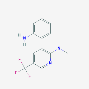 B1401817 [3-(2-Amino-phenyl)-5-trifluoromethyl-pyridin-2-yl]-dimethyl-amine CAS No. 1311278-91-7