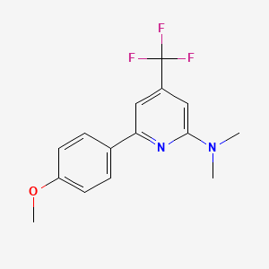 molecular formula C15H15F3N2O B1401819 [6-(4-Methoxy-phenyl)-4-trifluoromethyl-pyridin-2-yl]-dimethyl-amine CAS No. 1311278-22-4