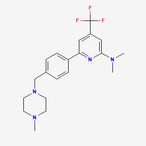 molecular formula C20H25F3N4 B1401820 二甲基-{6-[4-(4-甲基-哌嗪-1-基甲基)-苯基]-4-三氟甲基-吡啶-2-基}-胺 CAS No. 1311279-37-4
