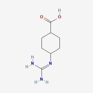molecular formula C8H15N3O2 B14018200 Trans-4-guanidinocyclohexanecarboxylic acid 