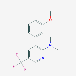 molecular formula C15H15F3N2O B1401823 [3-(3-Methoxy-phenyl)-5-trifluoromethyl-pyridin-2-yl]-dimethyl-amine CAS No. 1311278-38-2