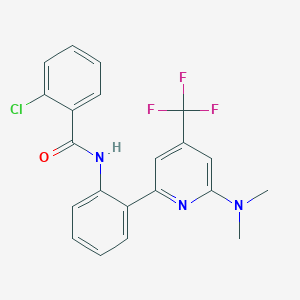 molecular formula C21H17ClF3N3O B1401825 2-Chloro-N-[2-(6-dimethylamino-4-trifluoromethyl-pyridin-2-yl)-phenyl]-benzamide CAS No. 1311279-93-2