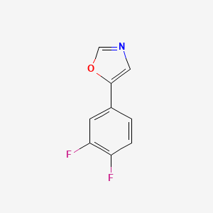 molecular formula C9H5F2NO B14018275 5-(3,4-Difluorophenyl)-1,3-oxazole 