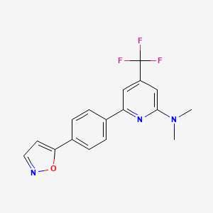 B1401829 [6-(4-Isoxazol-5-yl-phenyl)-4-trifluoromethyl-pyridin-2-yl]-dimethyl-amine CAS No. 1311280-04-2