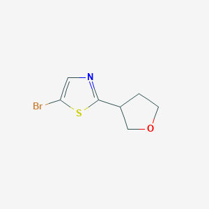 molecular formula C7H8BrNOS B14018296 5-Bromo-2-(tetrahydrofuran-3-yl)thiazole 