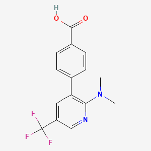 molecular formula C15H13F3N2O2 B1401830 4-(2-Dimethylamino-5-trifluoromethyl-pyridin-3-yl)-benzoic acid CAS No. 1311278-85-9