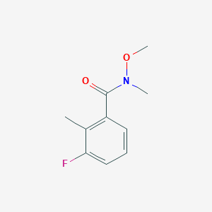molecular formula C10H12FNO2 B14018309 3-Fluoro-N-methoxy-N,2-dimethylbenzamide 