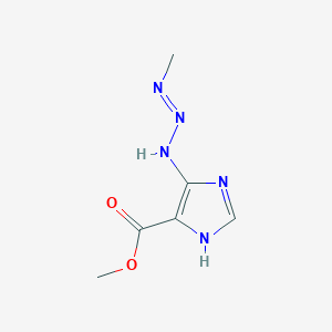 molecular formula C6H9N5O2 B14018323 methyl (5Z)-5-(methylaminohydrazinylidene)imidazole-4-carboxylate CAS No. 36137-94-7