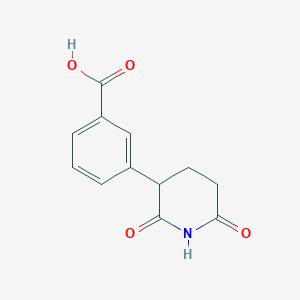 molecular formula C12H11NO4 B14018324 3-(2,6-Dioxo-3-piperidyl)benzoic acid 