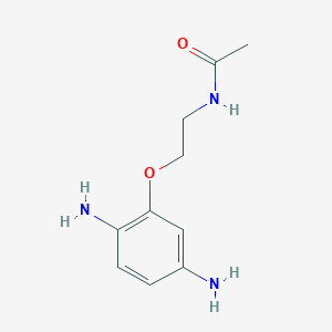 molecular formula C10H15N3O2 B14018336 Acetamide, N-[2-(2,5-diaminophenoxy)ethyl]- CAS No. 207568-58-9