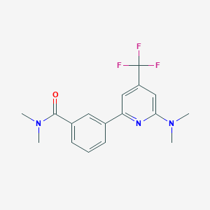 molecular formula C17H18F3N3O B1401835 3-(6-Dimethylamino-4-trifluoromethyl-pyridin-2-yl)-N,N-dimethyl-benzamide CAS No. 1311278-48-4