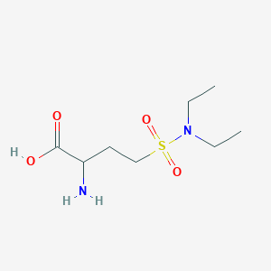 molecular formula C8H18N2O4S B14018350 2-Amino-4-(diethylsulfamoyl)butanoic acid CAS No. 5446-32-2