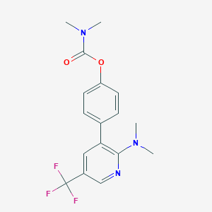 molecular formula C17H18F3N3O2 B1401838 [4-[2-(dimethylamino)-5-(trifluoromethyl)pyridin-3-yl]phenyl] N,N-dimethylcarbamate CAS No. 1311278-89-3