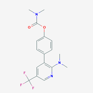 molecular formula C17H18F3N3O2 B1401838 Dimethyl-carbamic acid 4-(2-dimethylamino-5-trifluoromethyl-pyridin-3-yl)-phenyl ester CAS No. 1311278-89-3