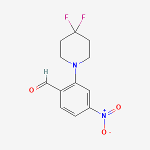 molecular formula C12H12F2N2O3 B1401841 2-(4,4-Difluoropiperidin-1-yl)-4-nitrobenzaldehyde CAS No. 1779119-19-5