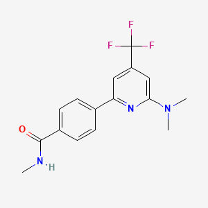 molecular formula C16H16F3N3O B1401843 4-(6-Dimethylamino-4-trifluoromethyl-pyridin-2-yl)-N-methyl-benzamide CAS No. 1311279-33-0