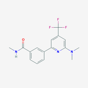B1401844 3-(6-Dimethylamino-4-trifluoromethyl-pyridin-2-yl)-N-methyl-benzamide CAS No. 1311278-98-4