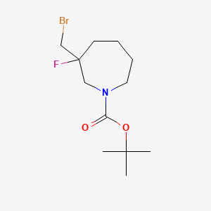molecular formula C12H21BrFNO2 B14018480 Tert-butyl 3-(bromomethyl)-3-fluoroazepane-1-carboxylate 