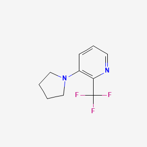 molecular formula C10H11F3N2 B1401849 3-(Pyrrolidin-1-yl)-2-(trifluoromethyl)pyridine CAS No. 1713160-37-2