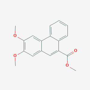 molecular formula C18H16O4 B14018534 Methyl 2,3-dimethoxyphenanthrene-9-carboxylate CAS No. 35675-93-5