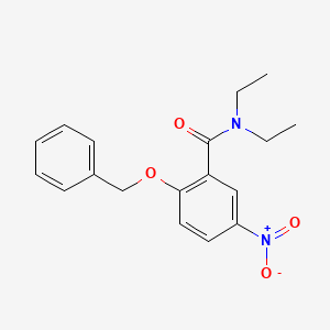 molecular formula C18H20N2O4 B14018539 N,N-diethyl-5-nitro-2-phenylmethoxybenzamide CAS No. 53572-74-0