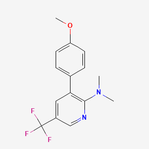 molecular formula C15H15F3N2O B1401857 [3-(4-Methoxy-phenyl)-5-trifluoromethyl-pyridin-2-yl]-dimethyl-amine CAS No. 1311278-76-8