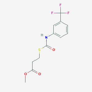 molecular formula C12H12F3NO3S B14018580 Methyl 3-[[3-(trifluoromethyl)phenyl]carbamoylsulfanyl]propanoate CAS No. 78614-24-1
