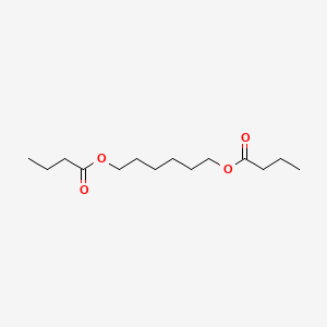 molecular formula C14H26O4 B14018626 Hexane-1,6-diyl dibutanoate CAS No. 6222-19-1