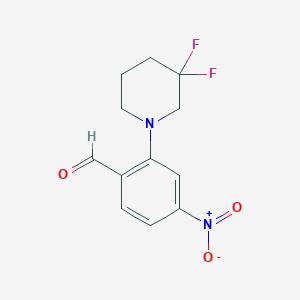 2-(3,3-Difluoropiperidin-1-yl)-4-nitrobenzaldehyde