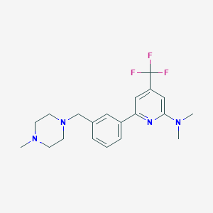 Dimethyl-{6-[3-(4-methyl-piperazin-1-ylmethyl)-phenyl]-4-trifluoromethyl-pyridin-2-yl}-amine