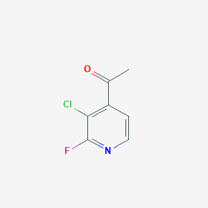 molecular formula C7H5ClFNO B14018670 1-(3-Chloro-2-fluoropyridin-4-YL)ethanone 