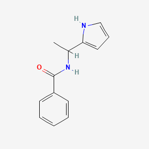 molecular formula C13H14N2O B14018689 Benzamide,n-[1-(1h-pyrrol-2-yl)ethyl]- CAS No. 5438-11-9