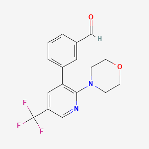 molecular formula C17H15F3N2O2 B1401869 3-(2-Morpholin-4-yl-5-trifluoromethyl-pyridin-3-yl)-benzaldehyde CAS No. 1311278-45-1