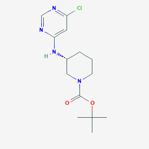 molecular formula C14H21ClN4O2 B1401871 (R)-tert-butyl 3-((6-chloropyrimidin-4-yl)amino)piperidine-1-carboxylate CAS No. 1421042-68-3