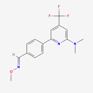 molecular formula C16H16F3N3O B1401873 4-(6-Dimethylamino-4-trifluoromethyl-pyridin-2-yl)-benzaldehyde O-methyl-oxime CAS No. 1311283-84-7