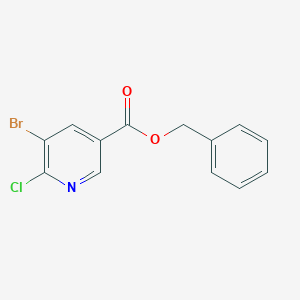 molecular formula C13H9BrClNO2 B14018733 Benzyl 5-bromo-6-chloronicotinate 
