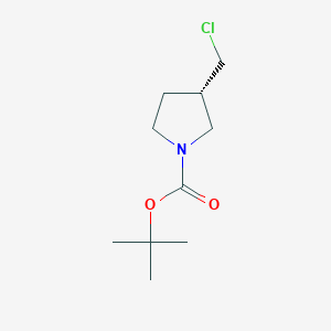 molecular formula C10H18ClNO2 B1401874 (S)-Tert-butyl 3-(chloromethyl)pyrrolidine-1-carboxylate CAS No. 1187932-75-7