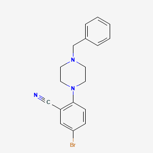 molecular formula C18H18BrN3 B1401875 2-(4-Benzylpiperazin-1-yl)-5-bromobenzonitrile CAS No. 1260784-94-8