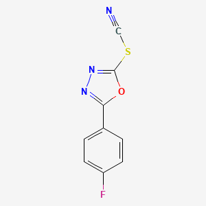molecular formula C9H4FN3OS B1401877 2-(4-Fluoro-phenyl)-5-thiocyanato-[1,3,4]oxadiazole CAS No. 41421-09-4