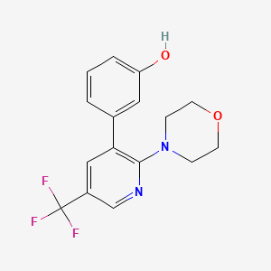 molecular formula C16H15F3N2O2 B1401882 3-(2-Morpholin-4-yl-5-trifluoromethyl-pyridin-3-yl)-phenol CAS No. 1311279-48-7