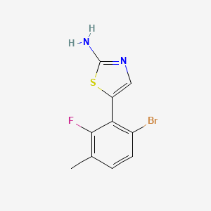 molecular formula C10H8BrFN2S B14018833 5-(6-Bromo-2-fluoro-3-methylphenyl)thiazol-2-amine 