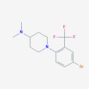 molecular formula C14H18BrF3N2 B1401884 1-(4-bromo-2-(trifluoromethyl)phenyl)-N,N-dimethylpiperidin-4-amine CAS No. 1713162-76-5
