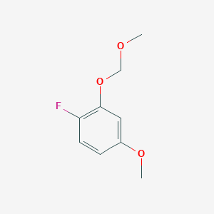 molecular formula C9H11FO3 B14018845 1-Fluoro-4-methoxy-2-(methoxymethoxy)benzene 
