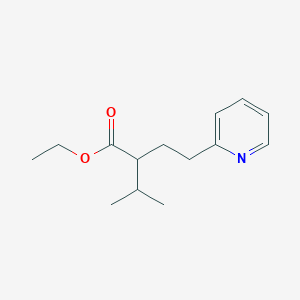 molecular formula C14H21NO2 B14018862 Ethyl 3-methyl-2-[2-(pyridin-2-yl)ethyl]butanoate CAS No. 6312-27-2